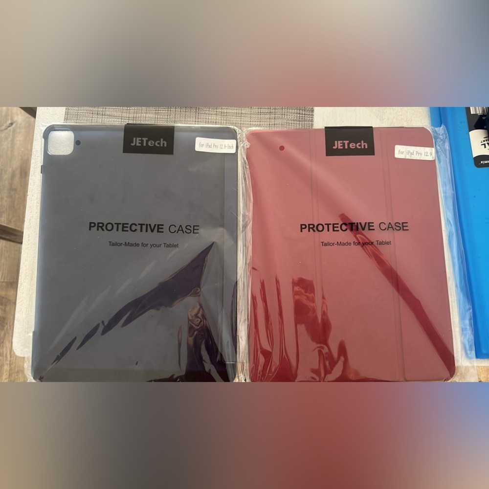 IPad Pro 12.9 JTech Cases in colours Navy Blue and Wine Red